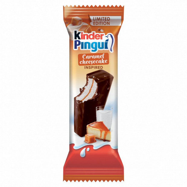 Kinder Pingui mascarpone ízű tejes krémmel és karamelles készítménnyel töltött sütemény 30 g