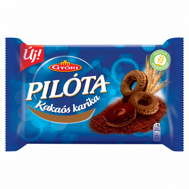 Győri Pilóta kakaós karika 150 g