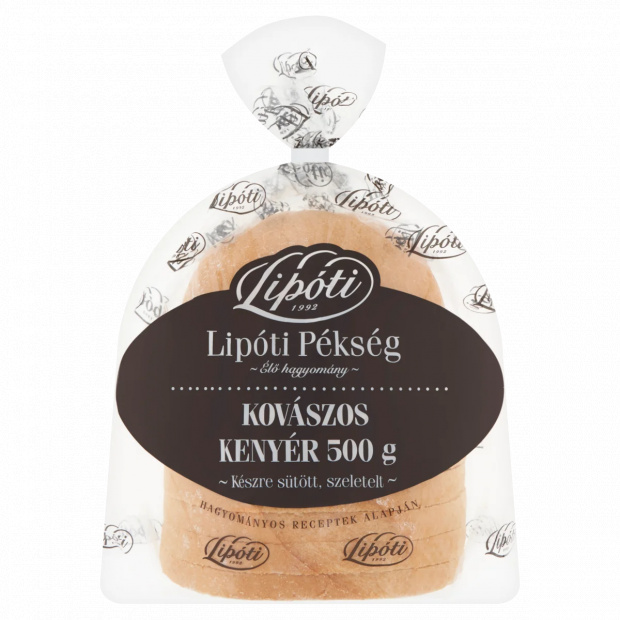 Lipóti készre sütött, szeletelt kovászos kenyér 500 g Lipóti készre sütött, szeletelt kovászos kenyér 500 g