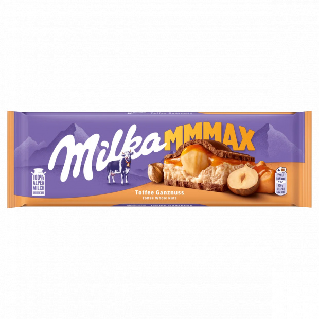Milka Mmmax alpesi tejcsokoládé karamell ízű tejes krémtöltelékkel 300 g