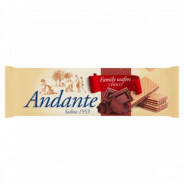 Andante kakaós-csokoládés krémmel töltött ostya 130 g Andante kakaós-csokoládés krémmel töltött ostya 130 g