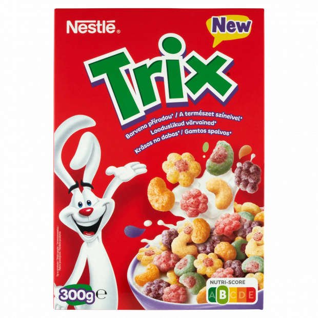 Nestlé Trix gyümölcsös ízű ropogós gabonapehely vitaminokkal és ásványi anyagokkal 300 g
