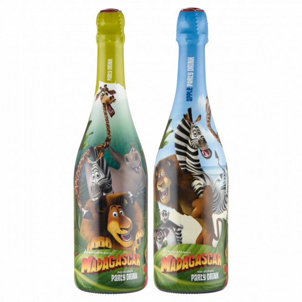 Dreamworks Madagascar Party Drink alma ízű szénsavas üdítőital 750 ml