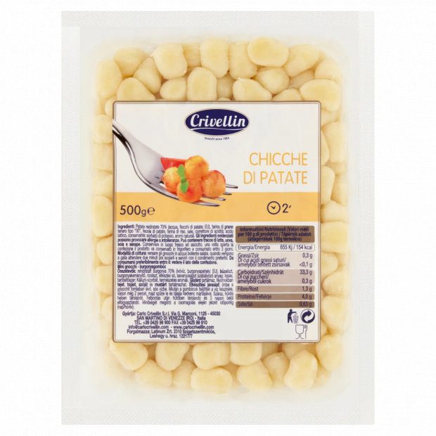 Crivellin mini gnocchi burgonyagombóc 500 g
