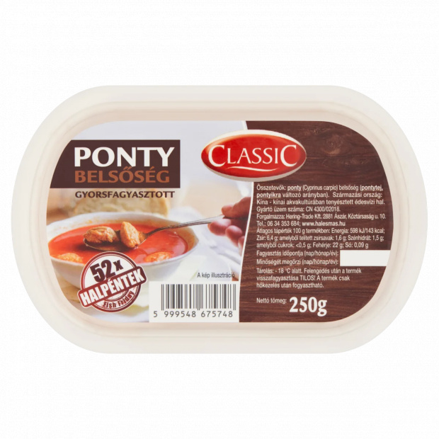 Classic gyorsfagyasztott ponty belsőség 250 g