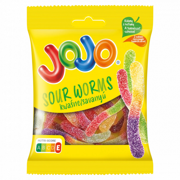 JOJO Savanyú Kukac vegyes gyümölcsízű gumicukorka 80 g