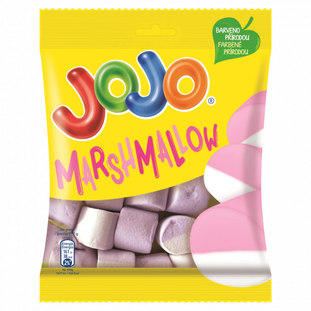 JOJO eper- és vaníliaízű habcukorka 80 g