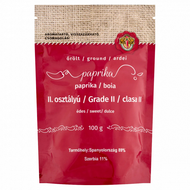 Szegedi Paprika II. osztályú édes őrölt paprika 100 g