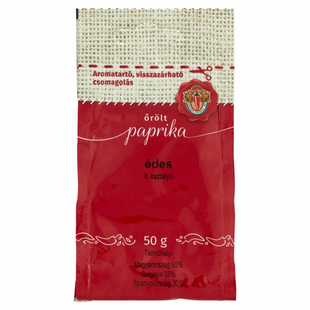 Szegedi Paprika II. osztályú édes őrölt paprika 50 g