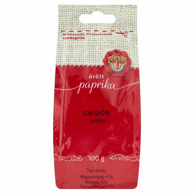 Szegedi Paprika I. osztályú csípős őrölt paprika 100 g