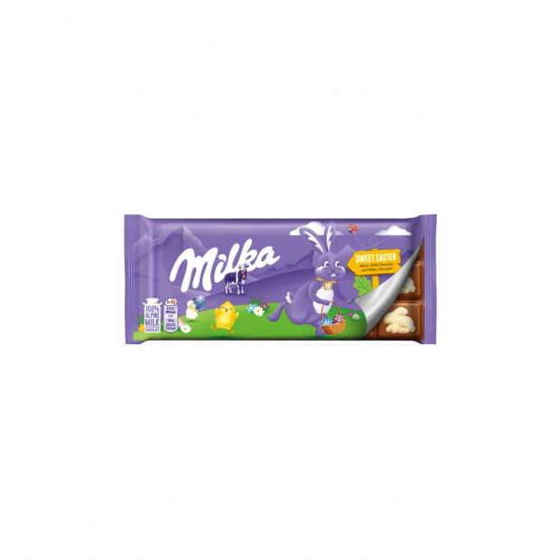 MILKA TEJ- ÉS FEHÉRCSOKOLÁDÉ TÁBLÁS CSOKOLÁDÉ 92 g MILKA TEJ- ÉS FEHÉRCSOKOLÁDÉ TÁBLÁS CSOKOLÁDÉ 92 g