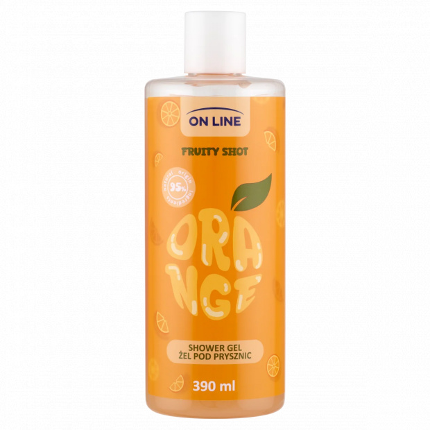 On Line Fruity Shot Orange frissítő tusfürdő 390 ml