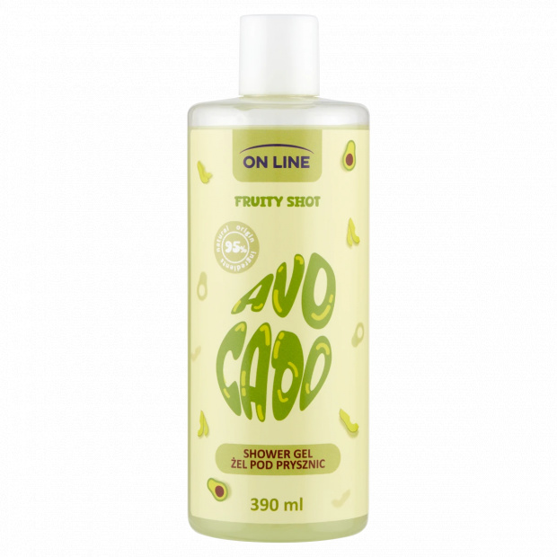 On Line Fruity Shot Avocado frissítő tusfürdő 390 ml
