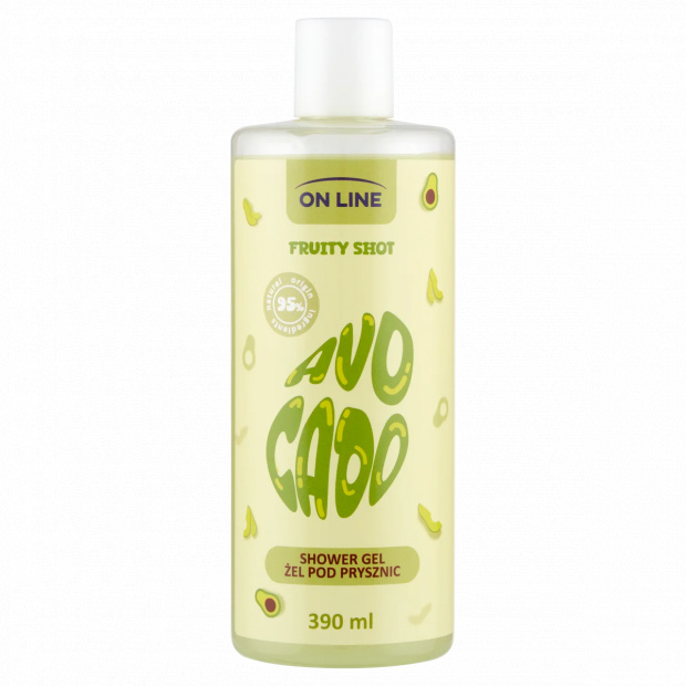 On Line Fruity Shot Avocado frissítő tusfürdő 390 ml