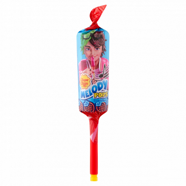Chupa Chups Melody Pops eper ízű nyalóka 15 g Chupa Chups Melody Pops eper ízű nyalóka 15 g
