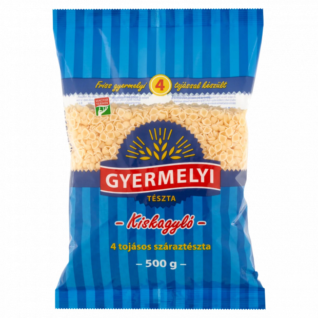 Gyermelyi kiskagyló 4 tojásos száraztészta 500 g