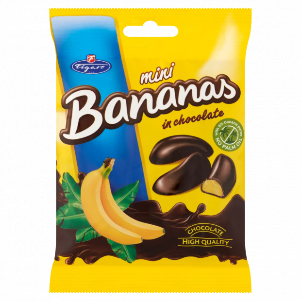 Figaro étcsokoládéval bevont banános habos zselék 75 g