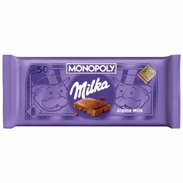 Milka alpesi tej felhasználásával készült tejcsokoládé 90 g