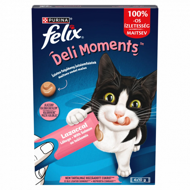 Purina Felix Deli Moments lazac macska jutalomfalat 4 x 10 g