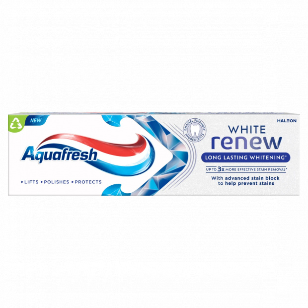 Aquafresh White Renew Long Lasting Whitening fluoridos fogkrém 75 ml 