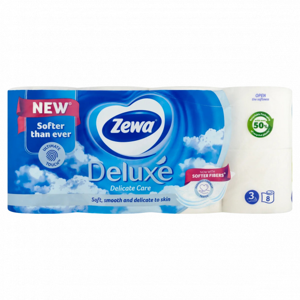 Zewa Deluxe Delicate Care toalettpapír 3 rétegű 8 tekercs