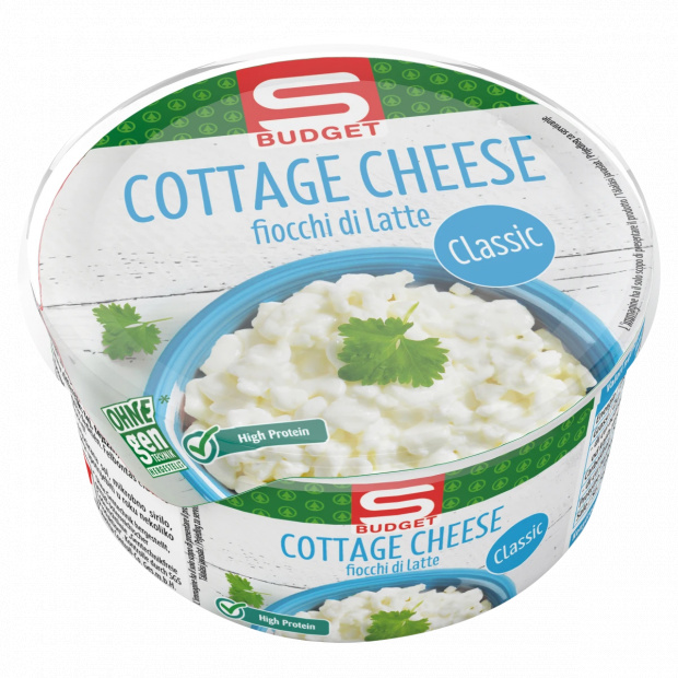 S-Budget Cottage Cheese natúr, sós, zsírszegény friss sajt tejszínes öntettel 200 g S-Budget Cottage Cheese natúr, sós, zsírszegény friss sajt tejszínes öntettel 200 g