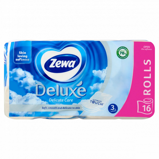 Zewa Deluxe Delicate Care toalettpapír 3 rétegű 16 tekercs Zewa Deluxe Delicate Care toalettpapír 3 rétegű 16 tekercs
