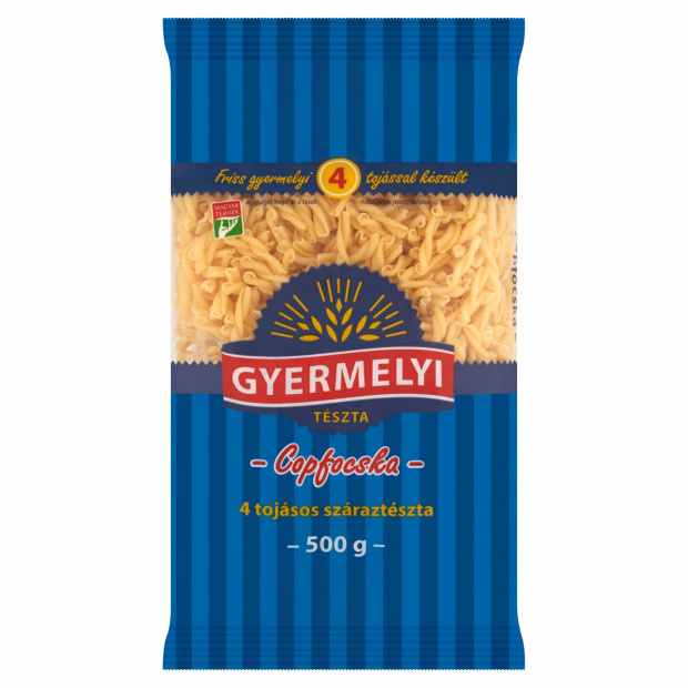 Gyermelyi copfocska 4 tojásos száraztészta 500 g Gyermelyi copfocska 4 tojásos száraztészta 500 g