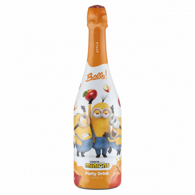 Bello! Minions Party Drinks alma ízű szénsavas üdítőital 750 ml
