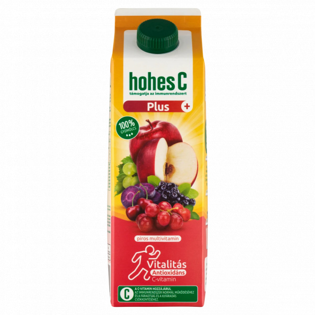 Hohes C Plus+ Piros Multivitamin 100% vegyes gyümölcsital 1 l