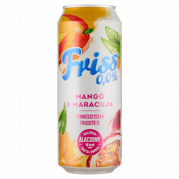 Friss 0,0% mangó-maracuja ízű üdítőital és alkoholmentes malátaital keveréke 0,5 l Friss 0,0% mangó-maracuja ízű üdítőital és alkoholmentes malátaital keveréke 0,5 l