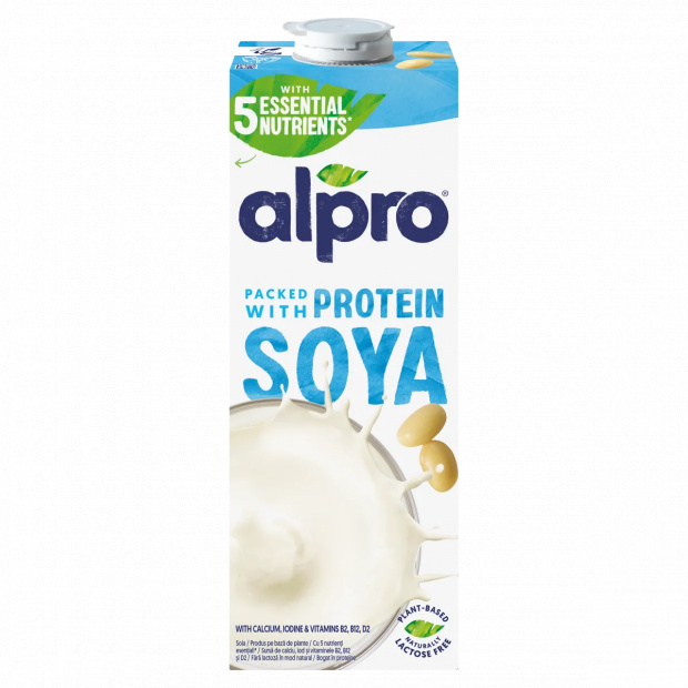 Alpro fehérjében gazdag szójaital hozzáadott kalciummal, jóddal, B2-, B12- és D2-vitaminnal 1 l