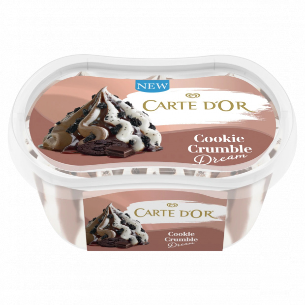 Carte D\'Or Cookie Crumble Dream keksz ízű jégkrém és csokoládés jégkrém 200 ml 