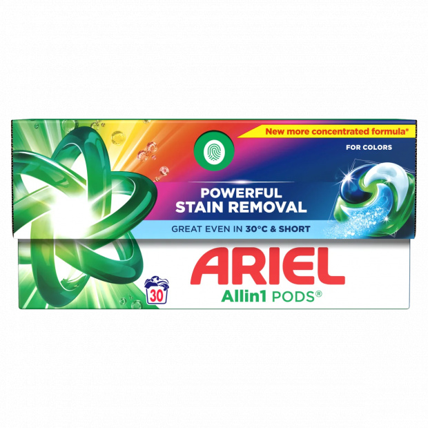 Ariel Allin1 PODS Folyékony Mosókapszula Színes Ruhákhoz, 30 Mosáshoz