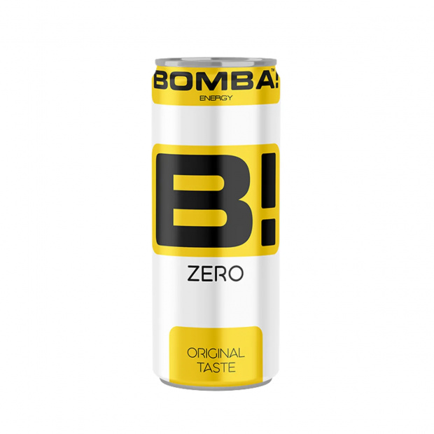 BOMBA! magas koffeintartalmú, tutti-frutti ízű cukormentes szénsavas ital édesítőszerrel 250 ml