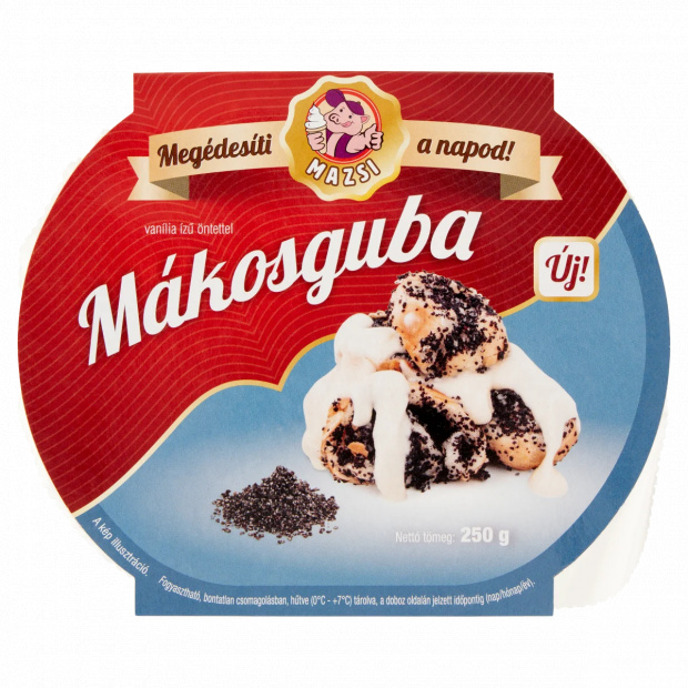 Mazsi mákosguba vanília ízű öntettel 250 g