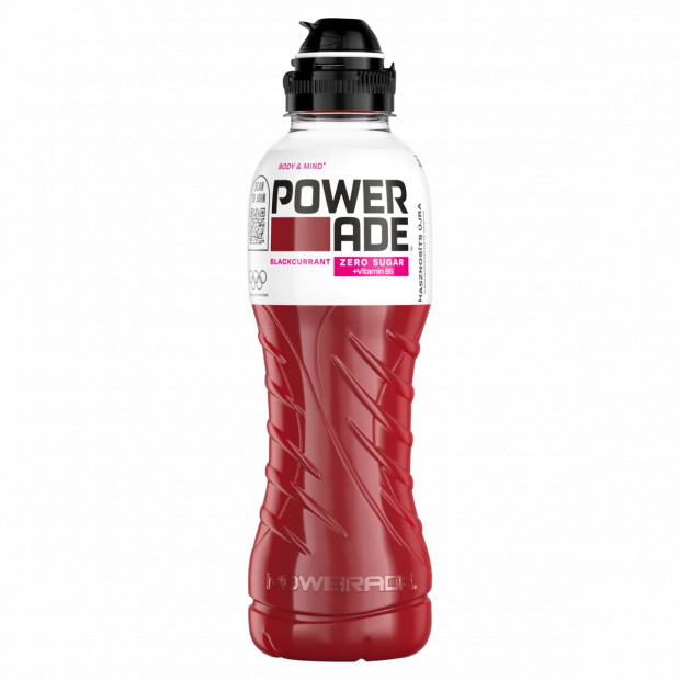Powerade Body&Mind szénsavmentes, fekete ribizli-ízű, energiamentes üdítőital édesítőszerrel 500 ml