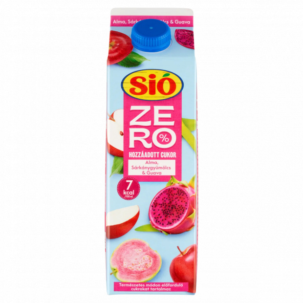 Sió Zero% hozzáadott cukor alma-sárkánygyümölcs-guava gyümölcsital 1 l