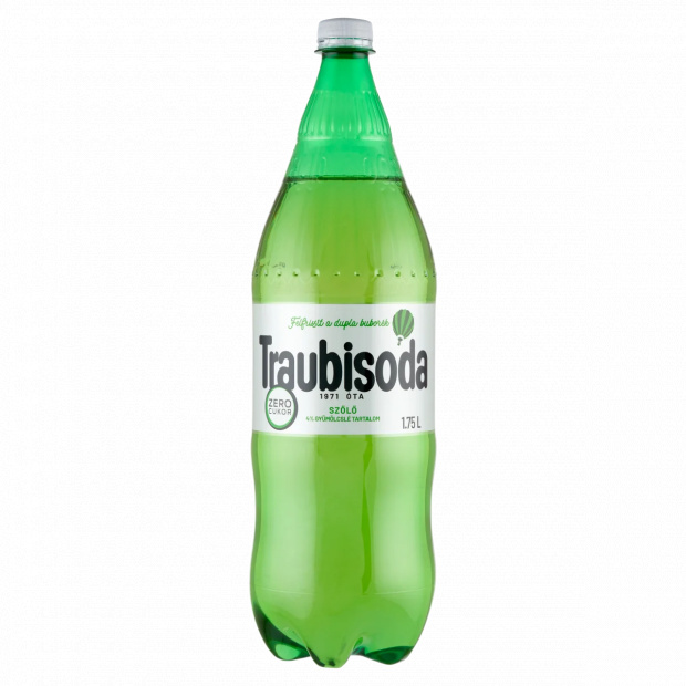 Traubisoda szőlő szénsavas, energiamentes üdítőital édesítőszerekkel 1,75 l