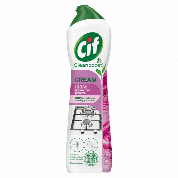 Cif Cleanboost Cream Pink súrolókrém 500 ml
