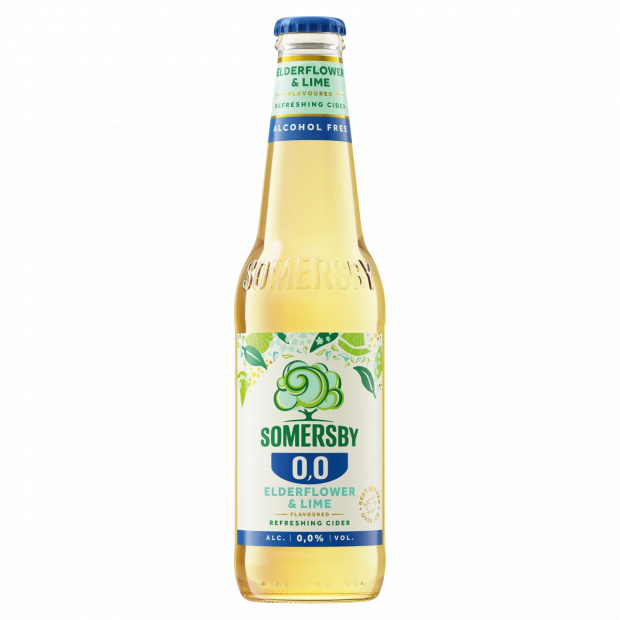 Somersby Elderflower & Lime alkoholmentes szénsavas ital bodzavirág és lime ízesítéssel 0,0% 330 ml
