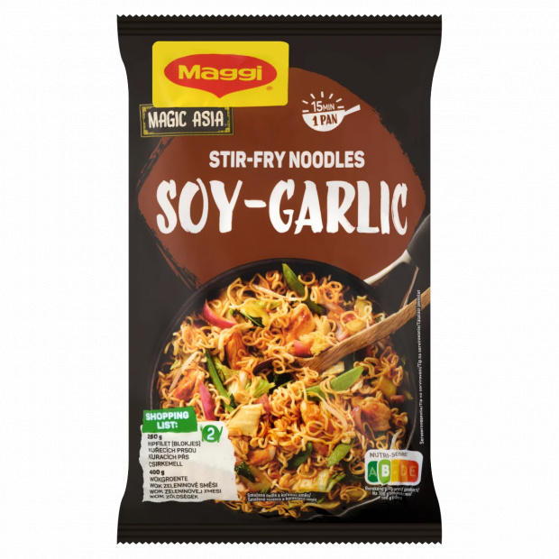 Maggi Magic Asia fokhagymás szójás pirított tészta 185 g