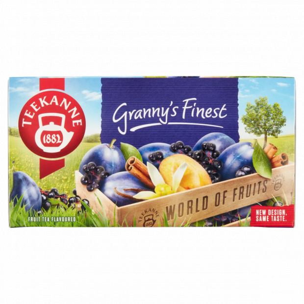 Teekanne World of Fruits Granny\'s Finest bodza-, vanília- és szilvaízű gyümölcstea 20 filter 50 g Teekanne World of Fruits Granny\'s Finest bodza-, vanília- és szilvaízű gyümölcstea 20 filter 50 g
