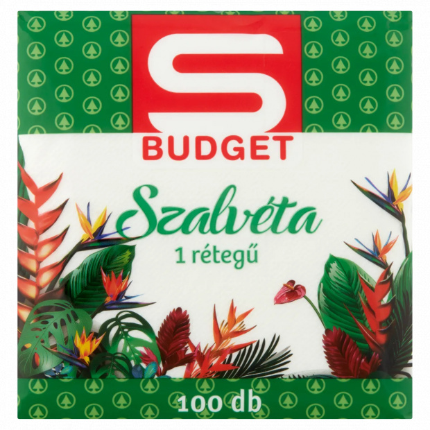 S-Budget szalvéta 1 rétegű 100 db