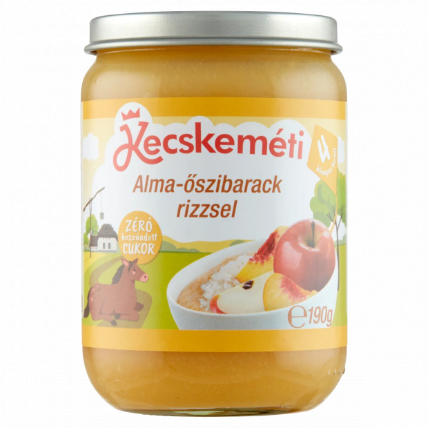 Kecskeméti alma-őszibarack rizzsel bébidesszert 4 hónapos kortól 190 g