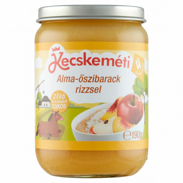 Kecskeméti alma-őszibarack rizzsel bébidesszert 4 hónapos kortól 190 g