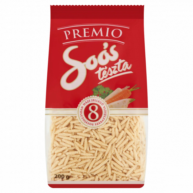 Soós Premio sodort csiga házi jellegű nyolctojásos száraztészta 200 g