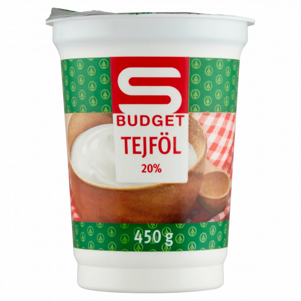S-Budget élőflórás tejföl 20% 450 g
