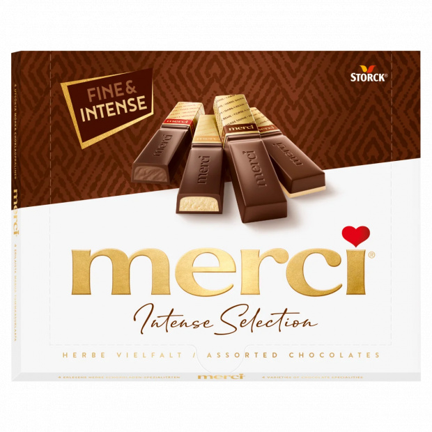 Merci Intense Selection 4 csokoládé-különlegesség 250 g 