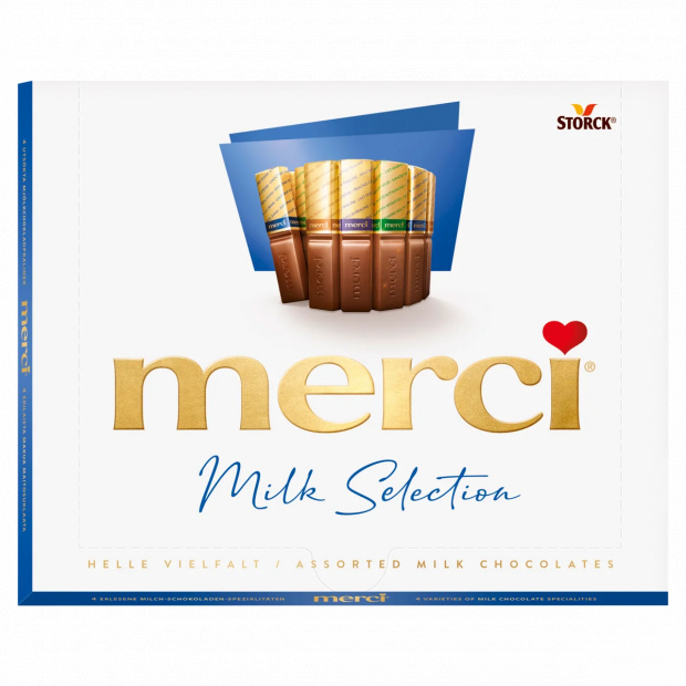 Merci Milk Selection 4 tejcsokoládé-különlegesség 250 g